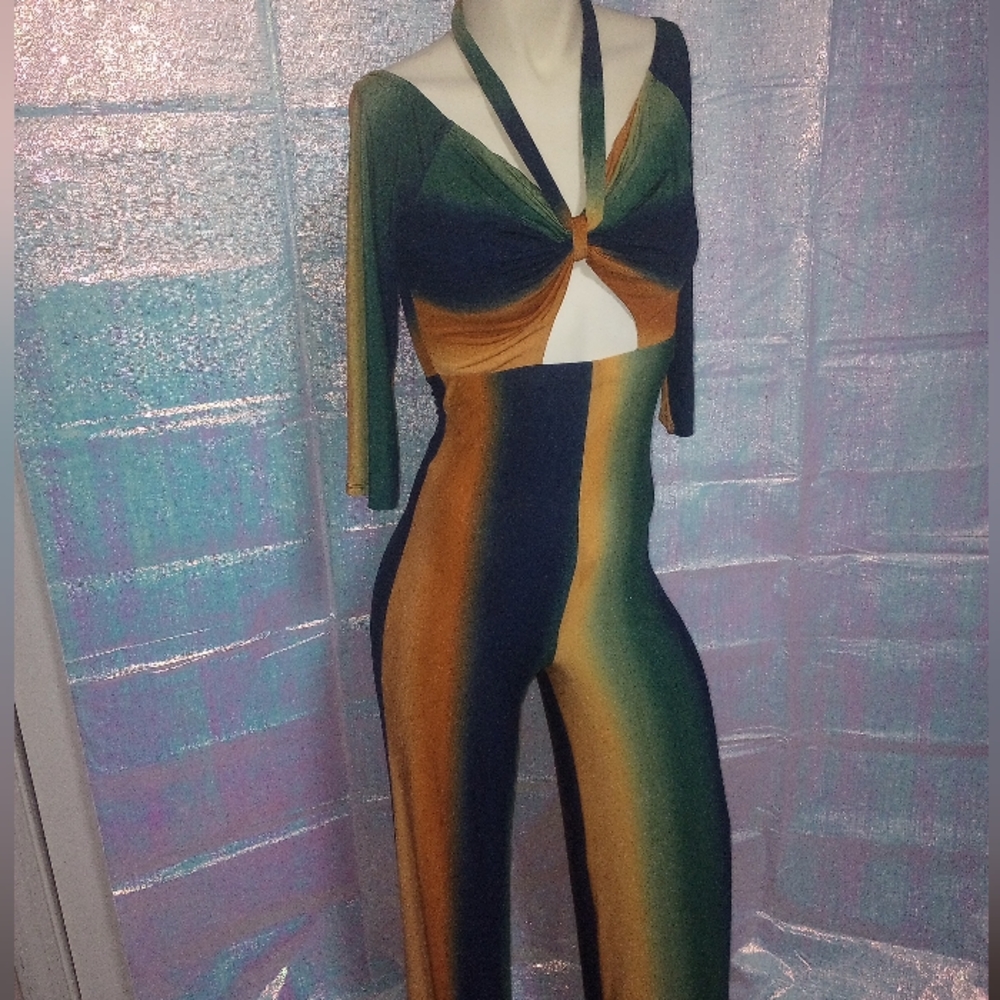 GIBIU Medium Jumpsuit Dark Green Navy Blue Mustard Yellow.